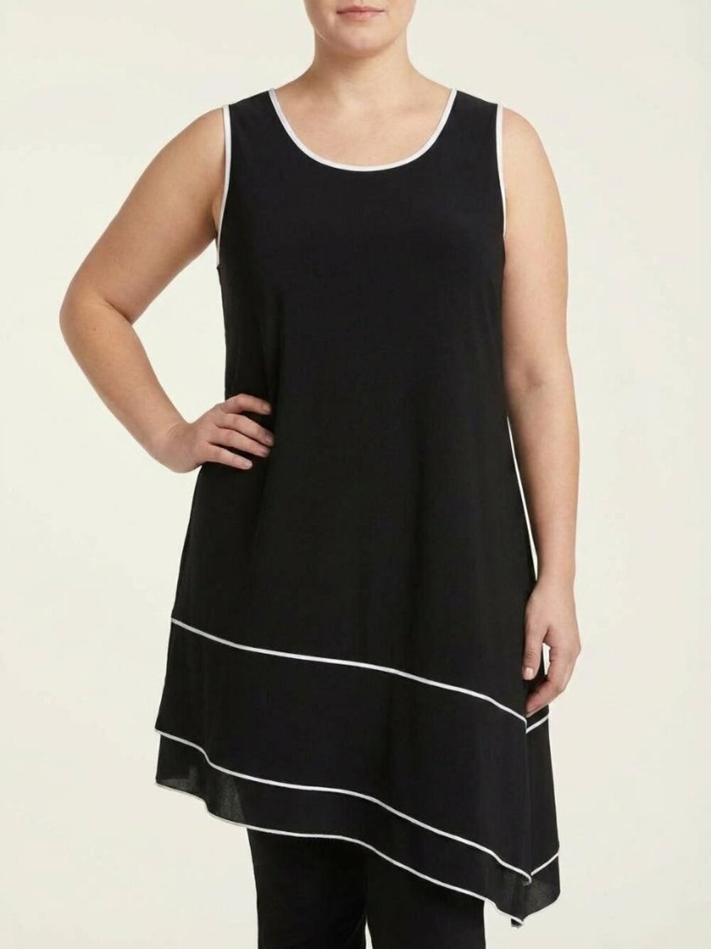 Calvin Klein - Asymetrical Hem Sleeveless Tunic - Sz XL